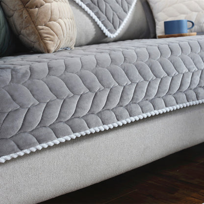 anti slip sofa cover in gray colour