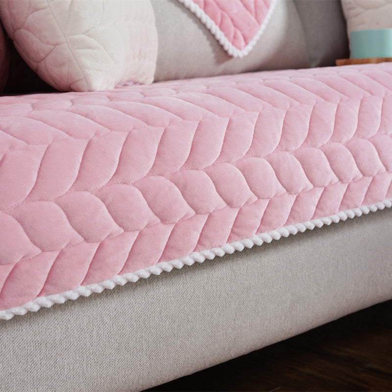 non slip sofa cover in pink colour
