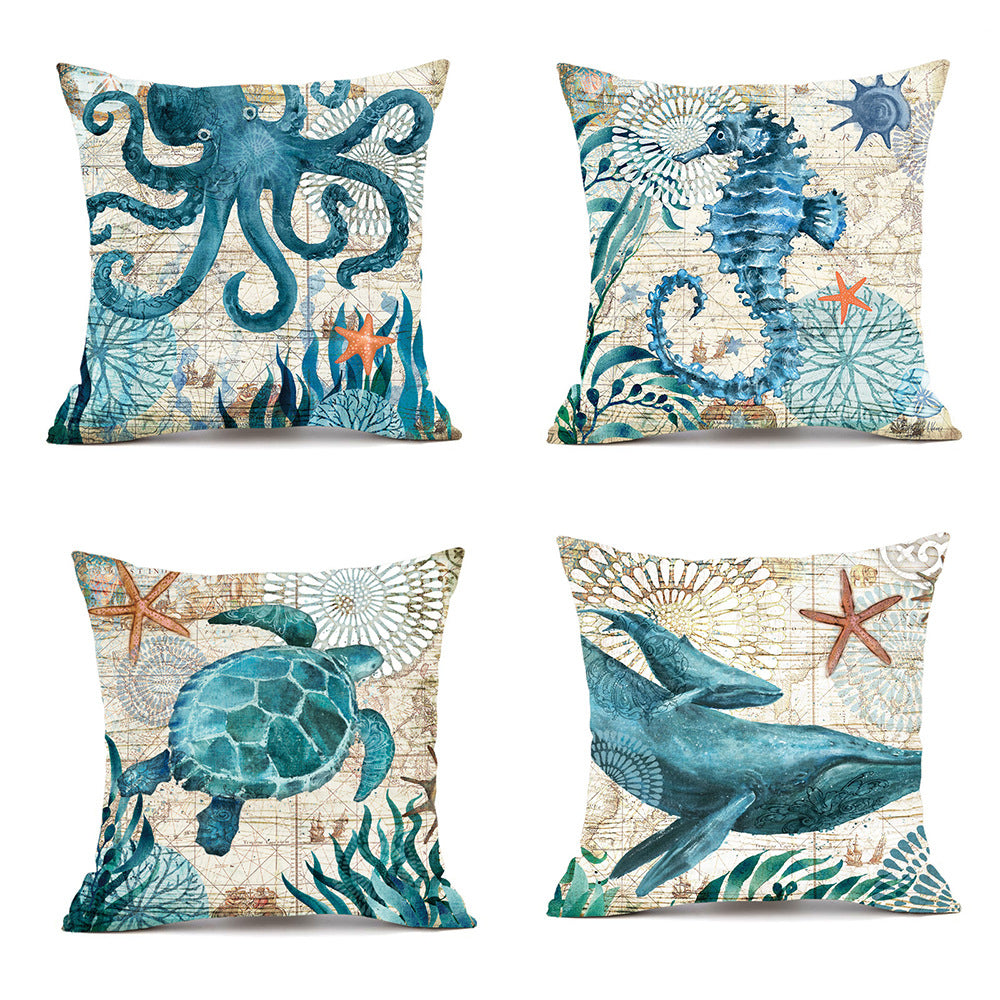 Linen sofa cushion covers set of 4