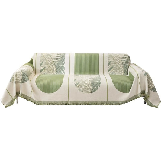 LeafLuxe Reversible Chenille Sofa Cover