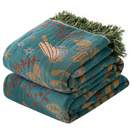 NatureNest Embroidered Sofa Throw