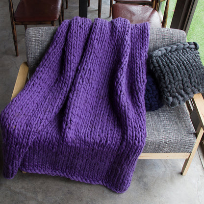hand woven blanket in violet colour
