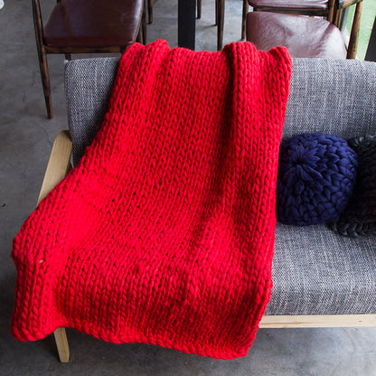 hand woven blanket in scarlet colour