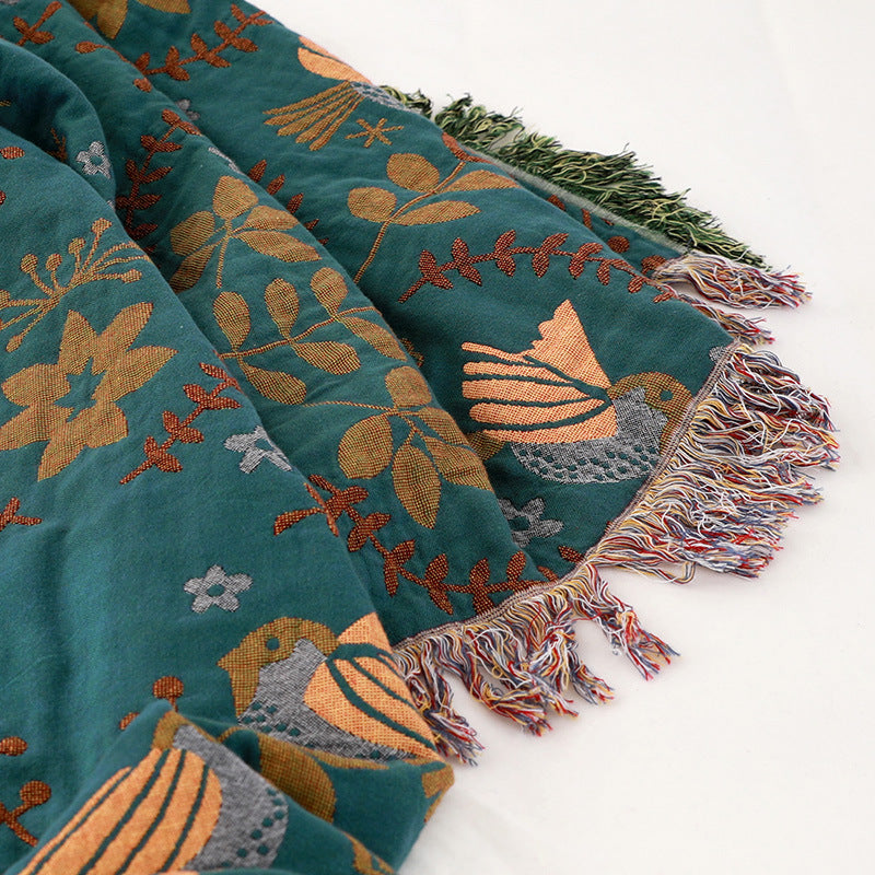 boho couch cover with tassels