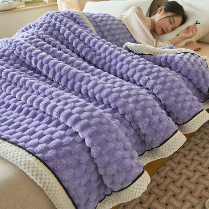 purple colour warm blanket for winter